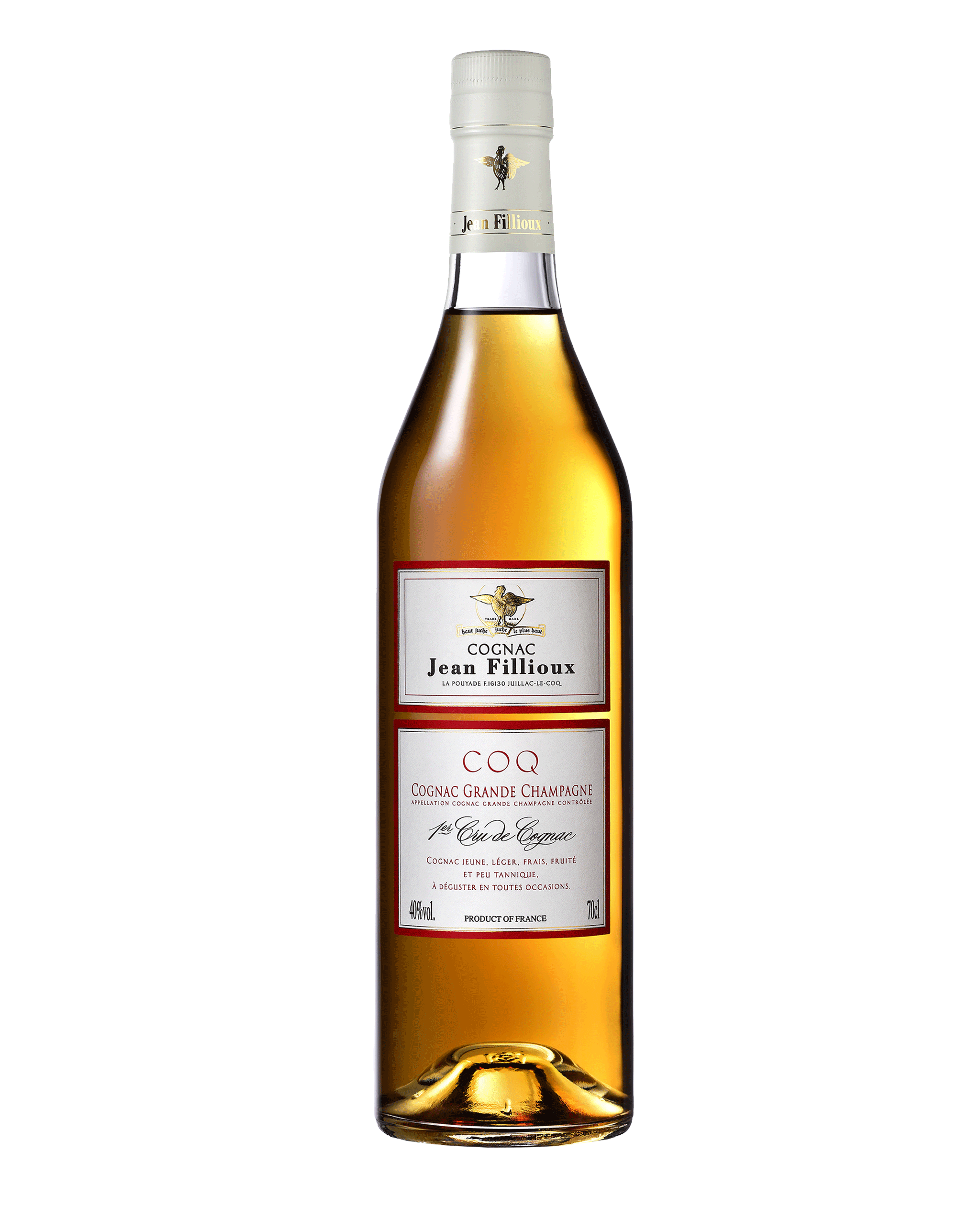 Bouteille de cognac coq