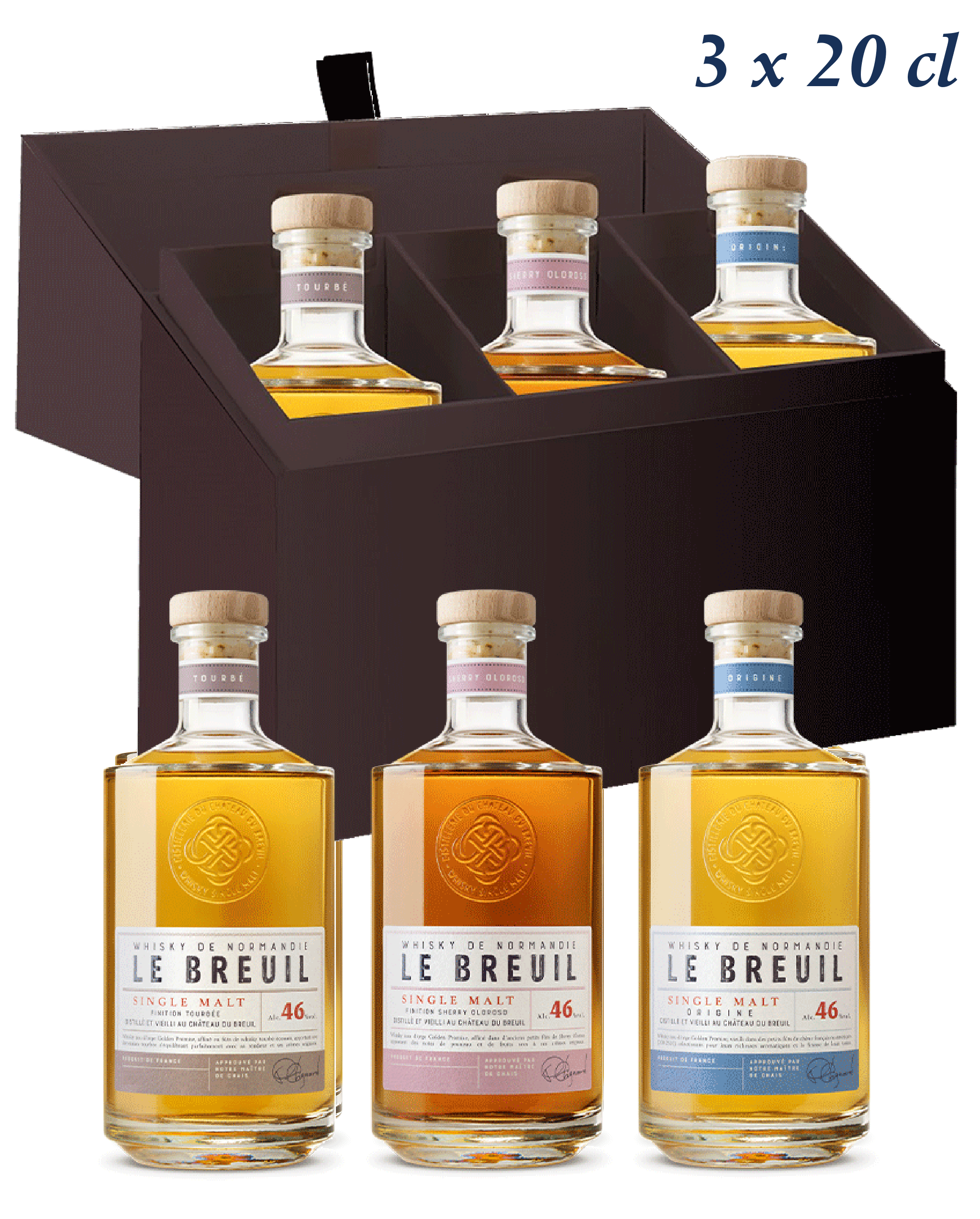 Coffret Whisky Le Breuil 3 x 20 cl